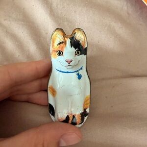 Vintage Calico Cat Tin